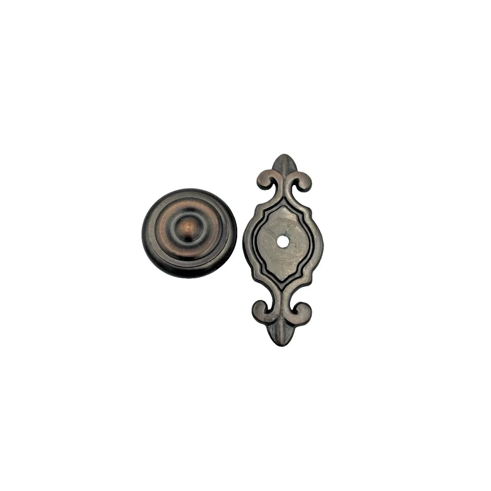 Vtg Antique Copper Cabinet Hardware Knob ‎ Fleur de Lis 3
